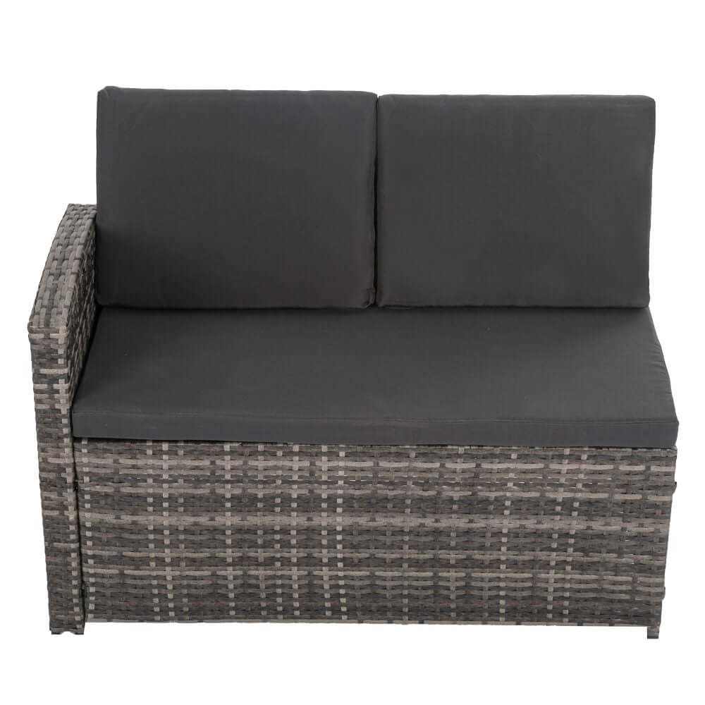 Ella 8-Seater Garden Lounge and Dining Set with Table and Stools in Da