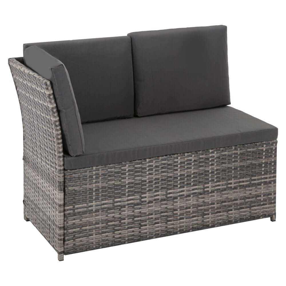 Ella 8-Seater Garden Lounge and Dining Set with Table and Stools in Da