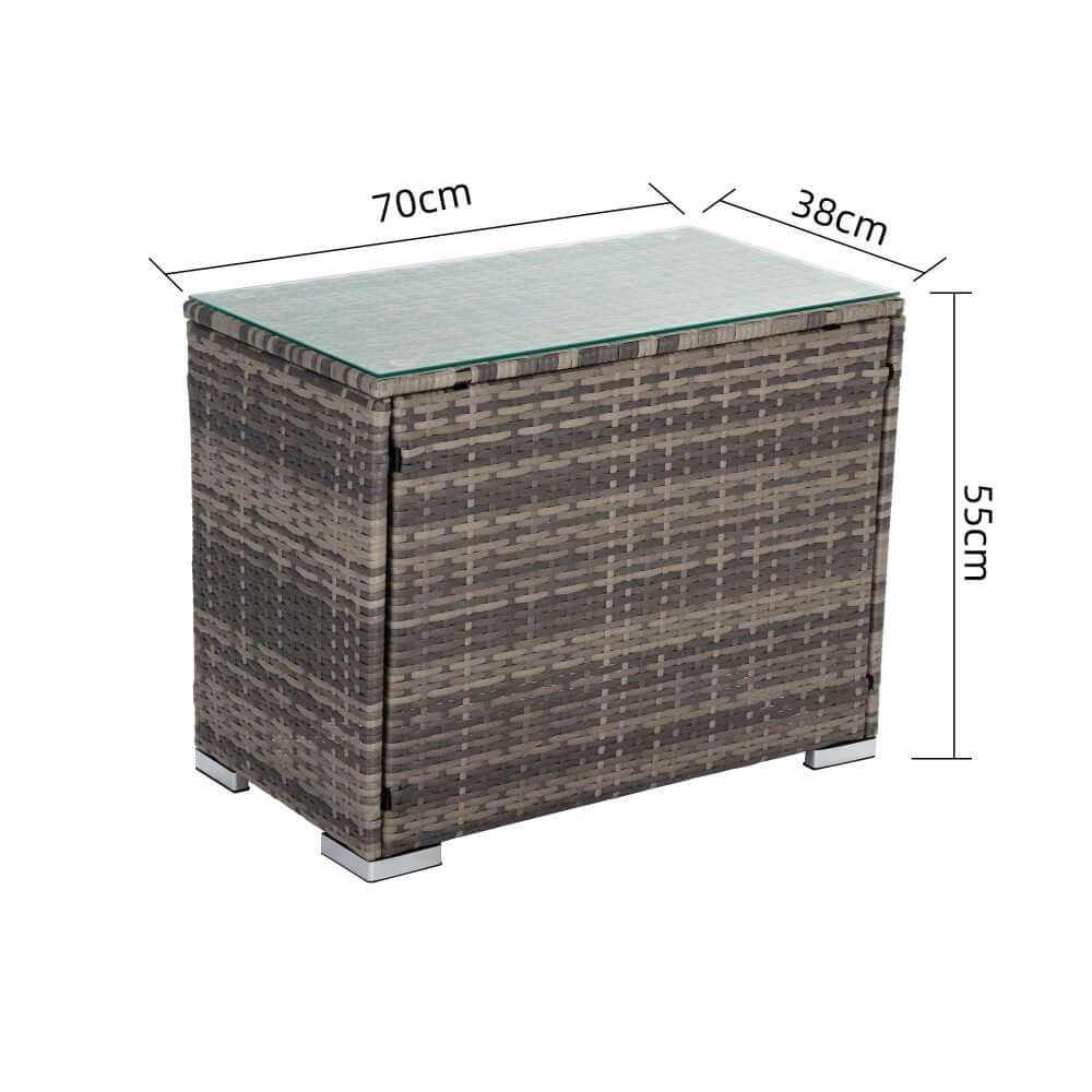 Modular Lounge Sofa With End Table Rattan Garden Furniture