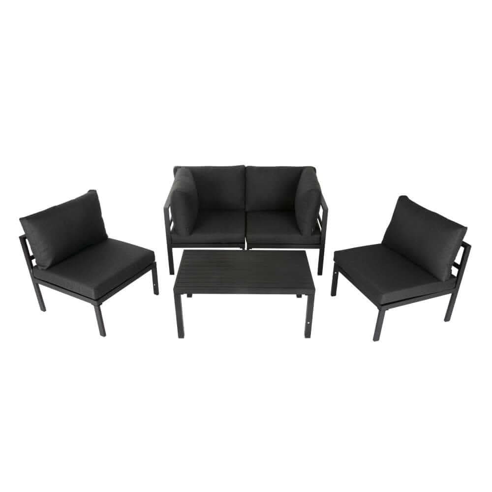 Outdoor 5 Piece Charcoal Grey Garden Sofa Set