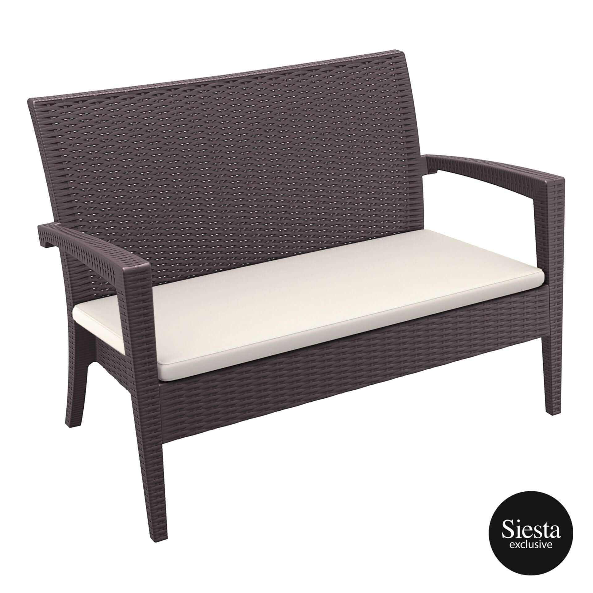 Tequila Outdoor Two Seater Sofa - Chocolate with Cushion