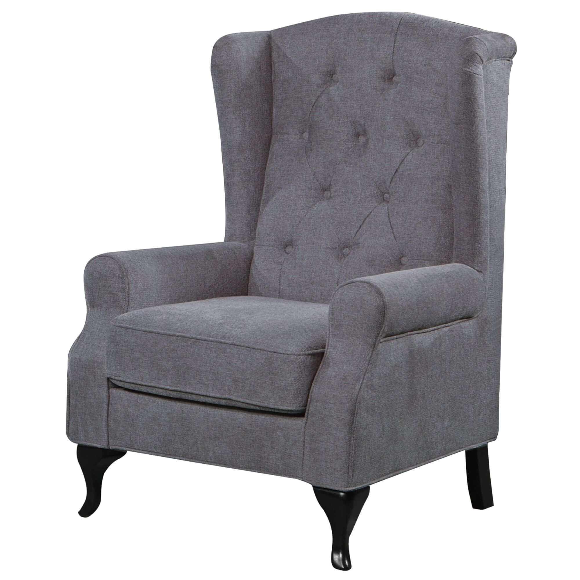 Mellowly Wing Back Chair Sofa Chesterfield Armchair Fabric Uplholstere