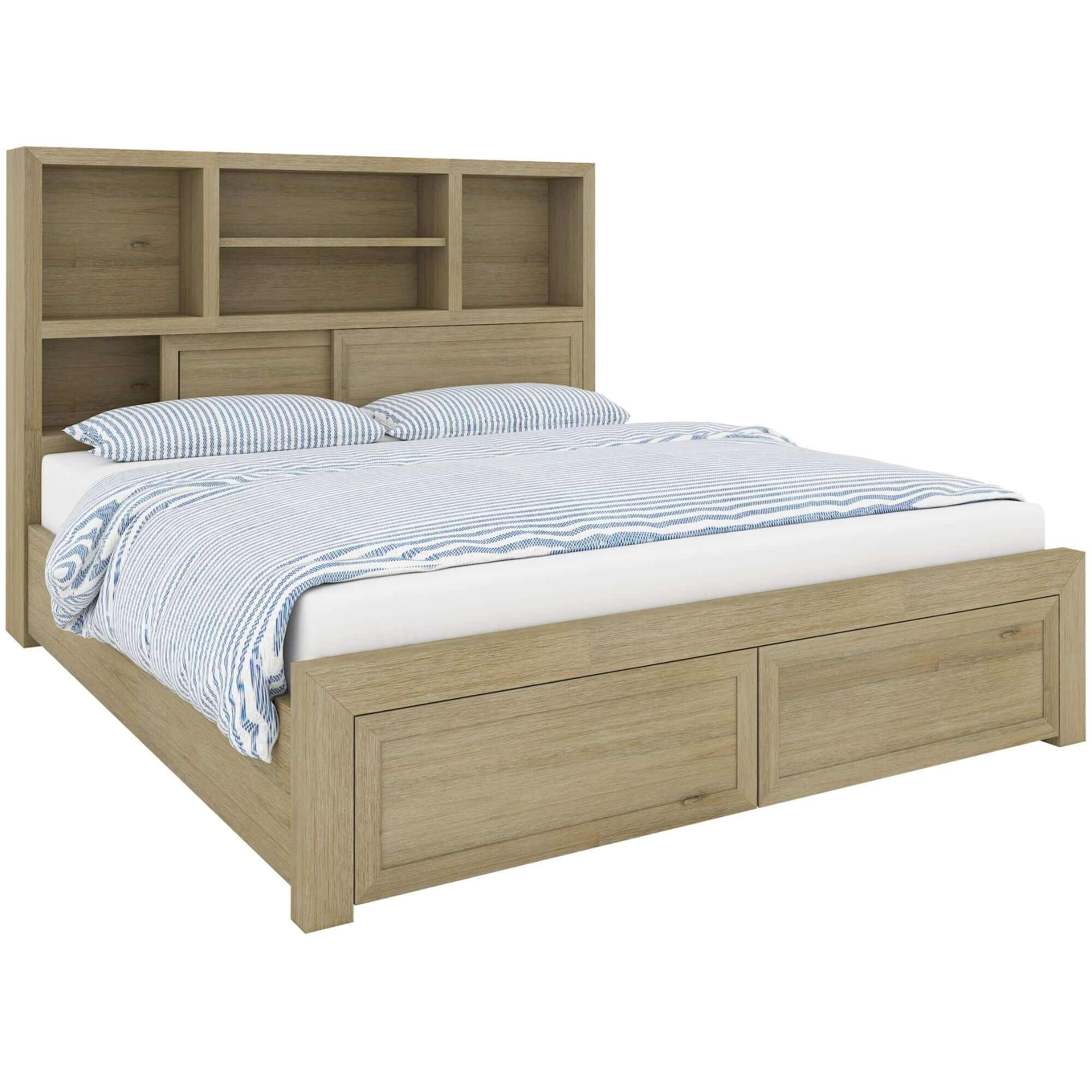 Gracelyn King Bed With Storage Drawers - Smoke