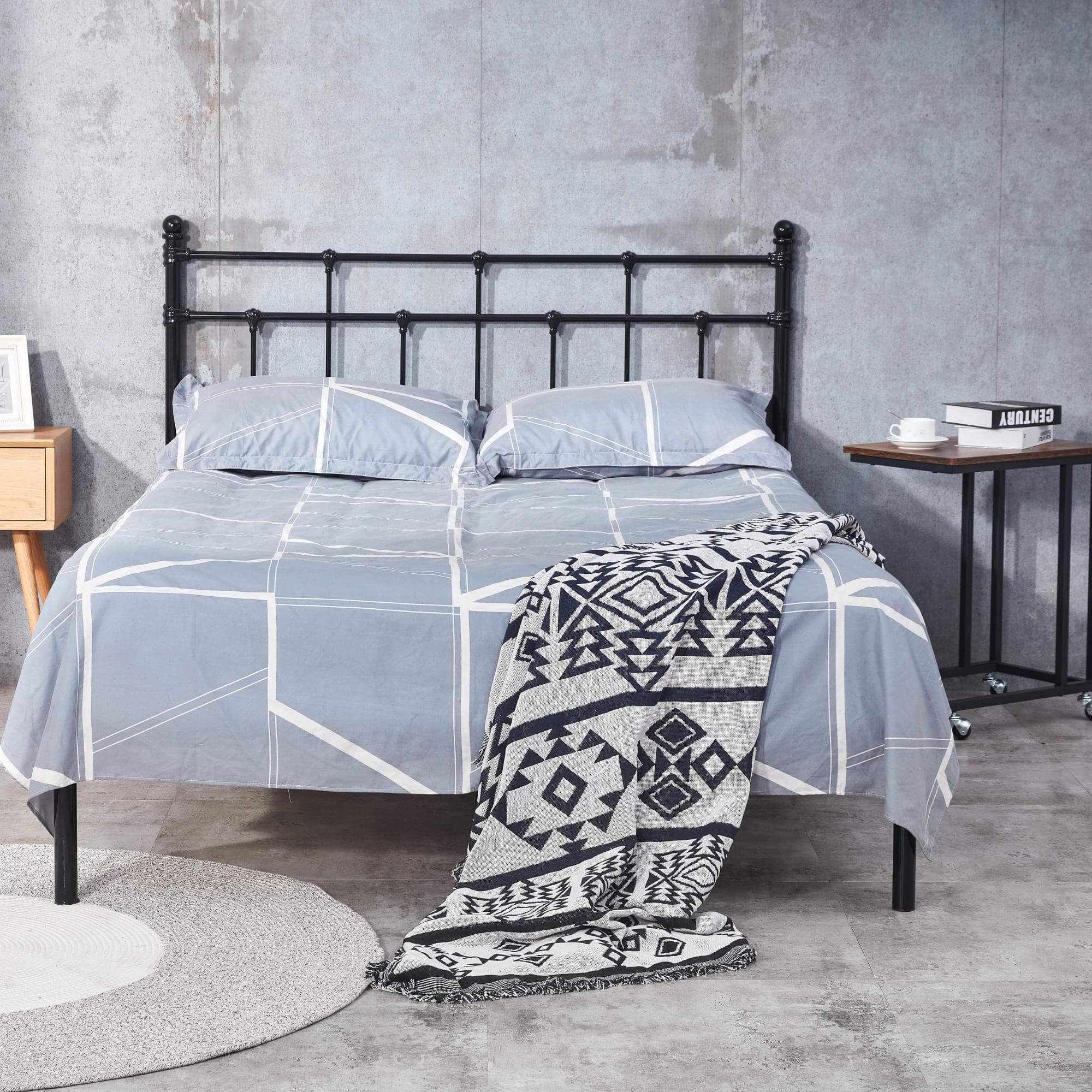 Moderna Metal King Single Bed Black