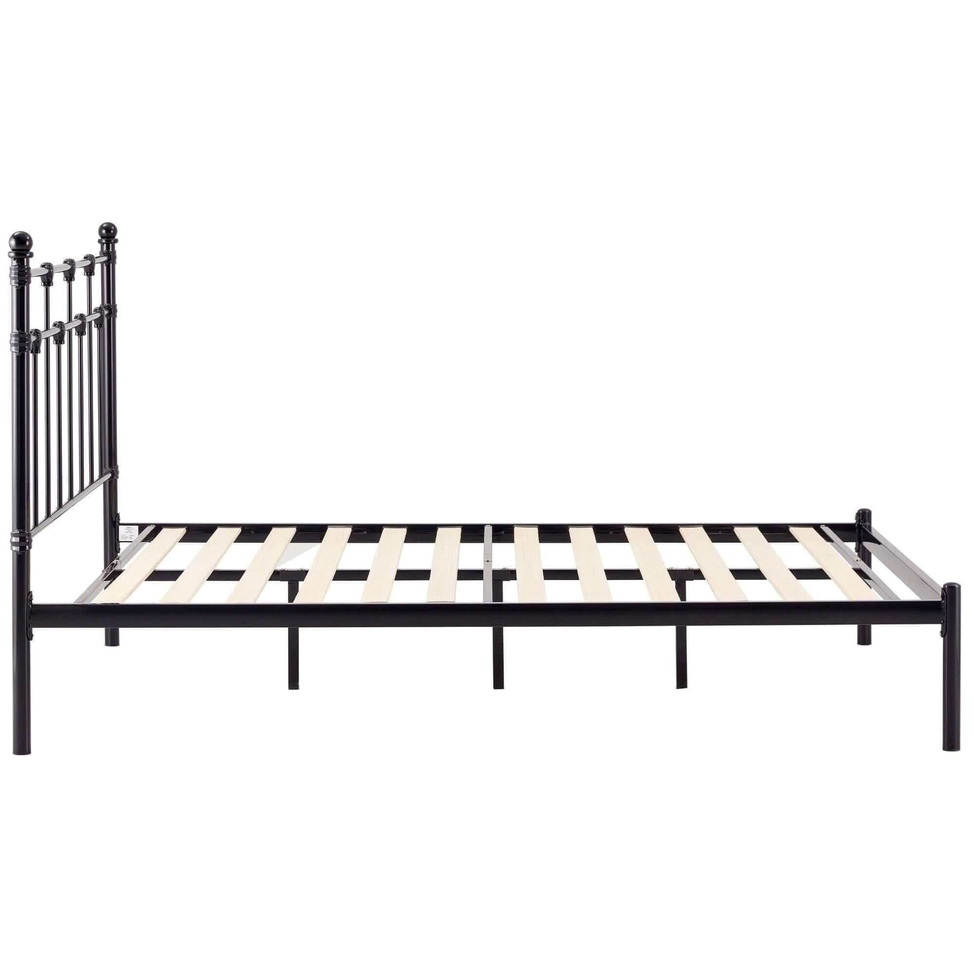 Moderna Metal King Single Bed Black