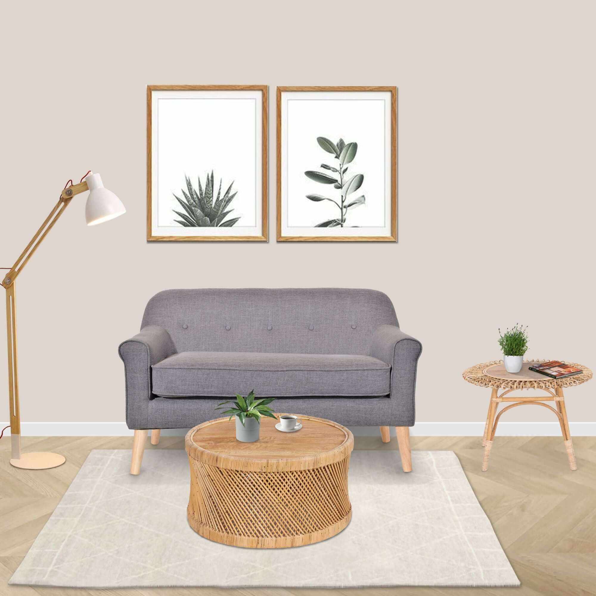Freesia 80cm Rattan Round Coffee Table - Natural