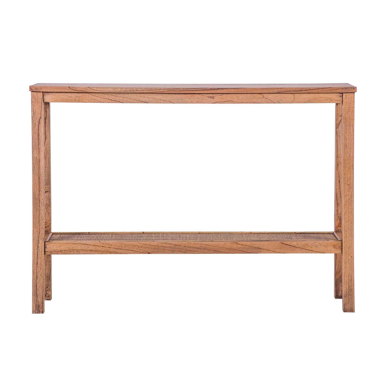 Jasmine Rattan Console Hallway Entry Table 110cm - Brown