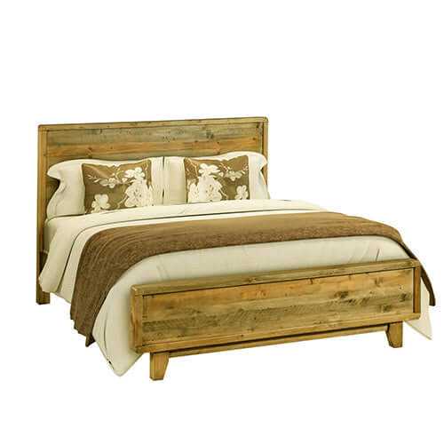 Woodstule Solid Wood King Bed - Light Brown
