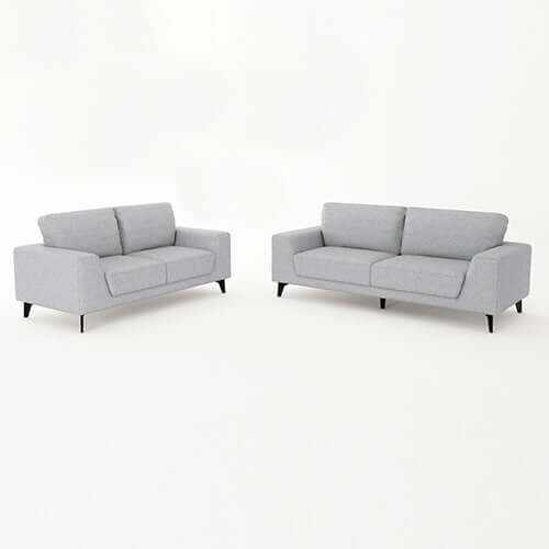 Light Grey Fabric 3+2 Seater Sofa Lounge Set