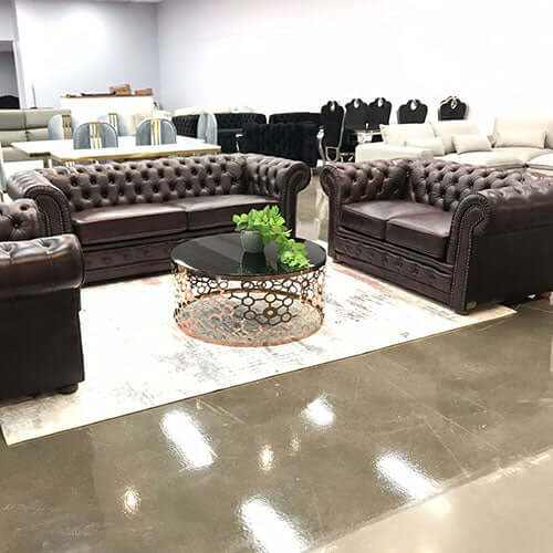 3+2+1 Seater Genuine Leather Sofa Set In Brown Colour