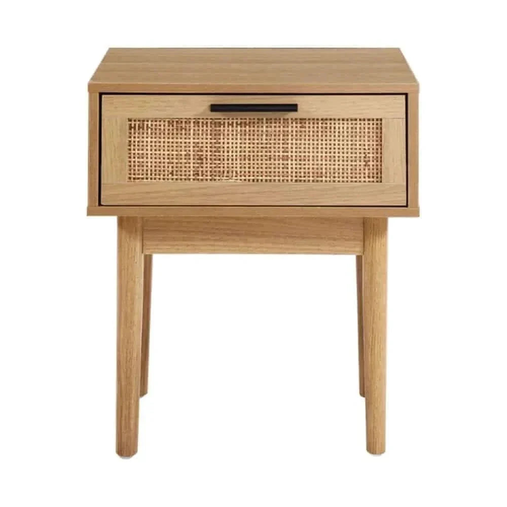 Jess One Drawer Rattan Nightstand