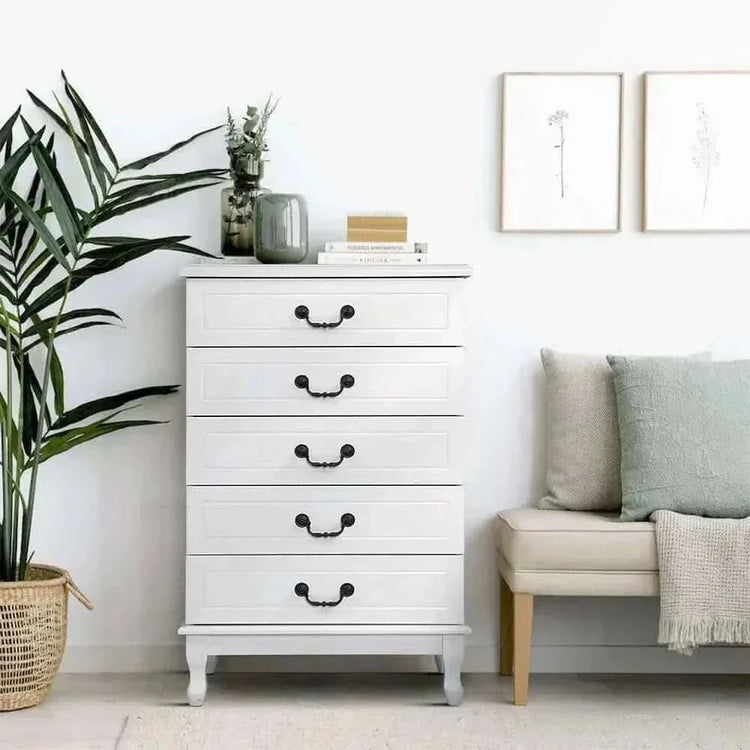 KUBI 5 Chest of Drawers - White