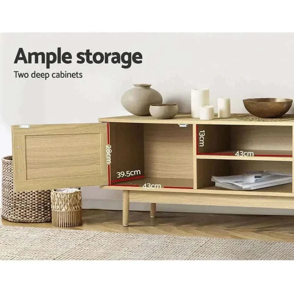 Rattan Media Console 180cm