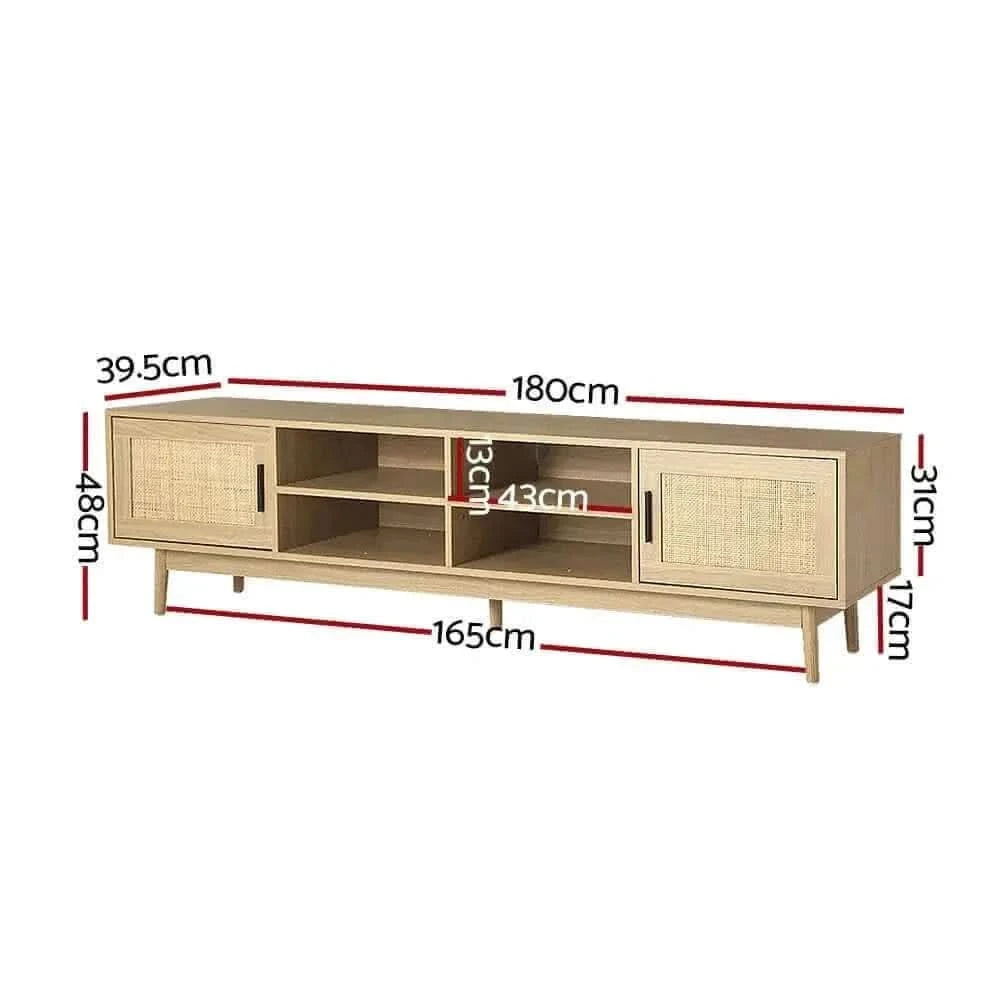 Rattan Media Console 180cm