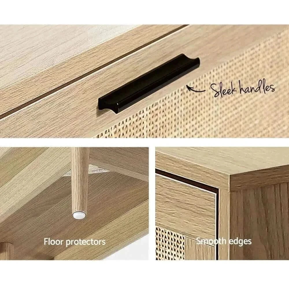 Rattan Media Console 180cm