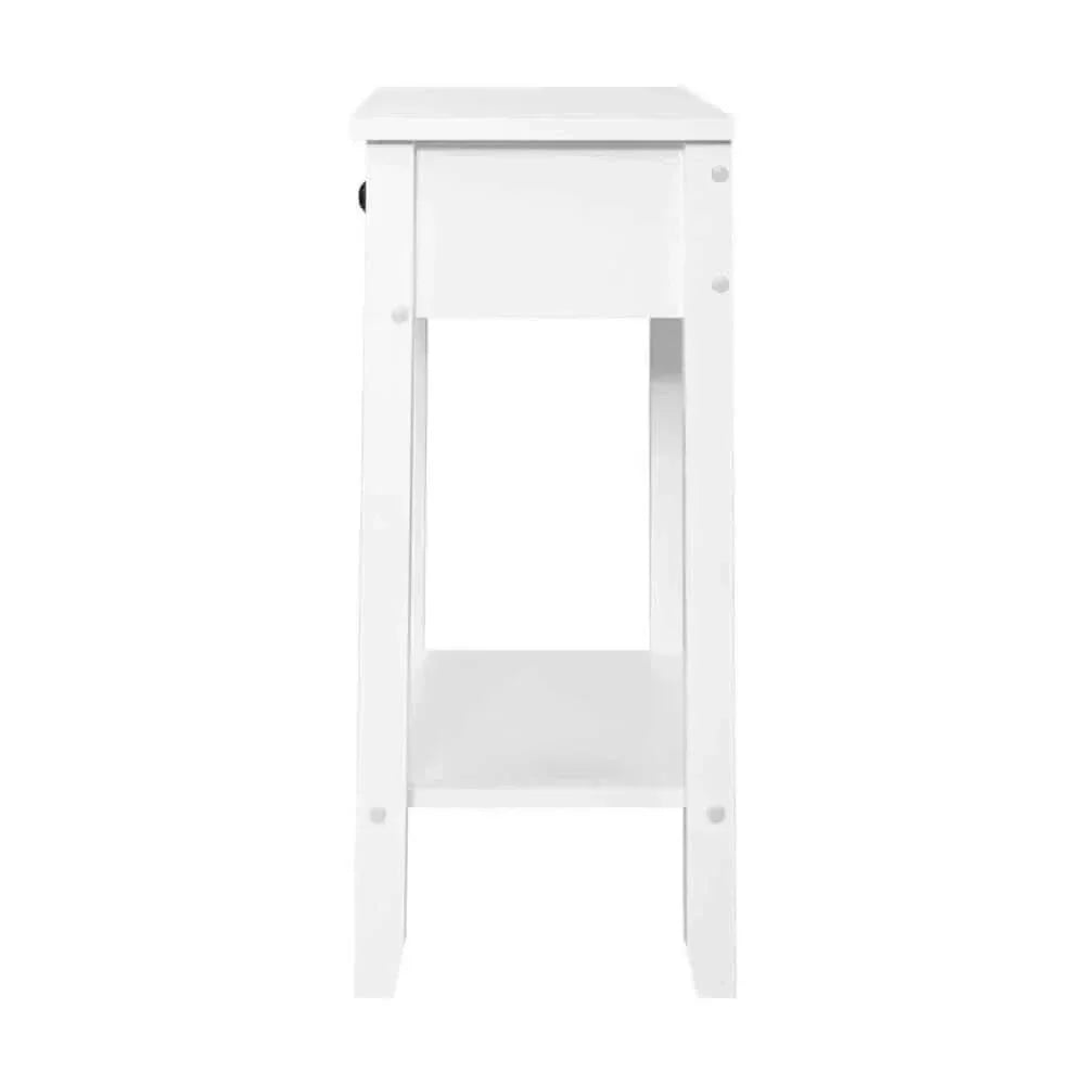 BOWIE White Oak Nightstand 1 Drawer with Shelf