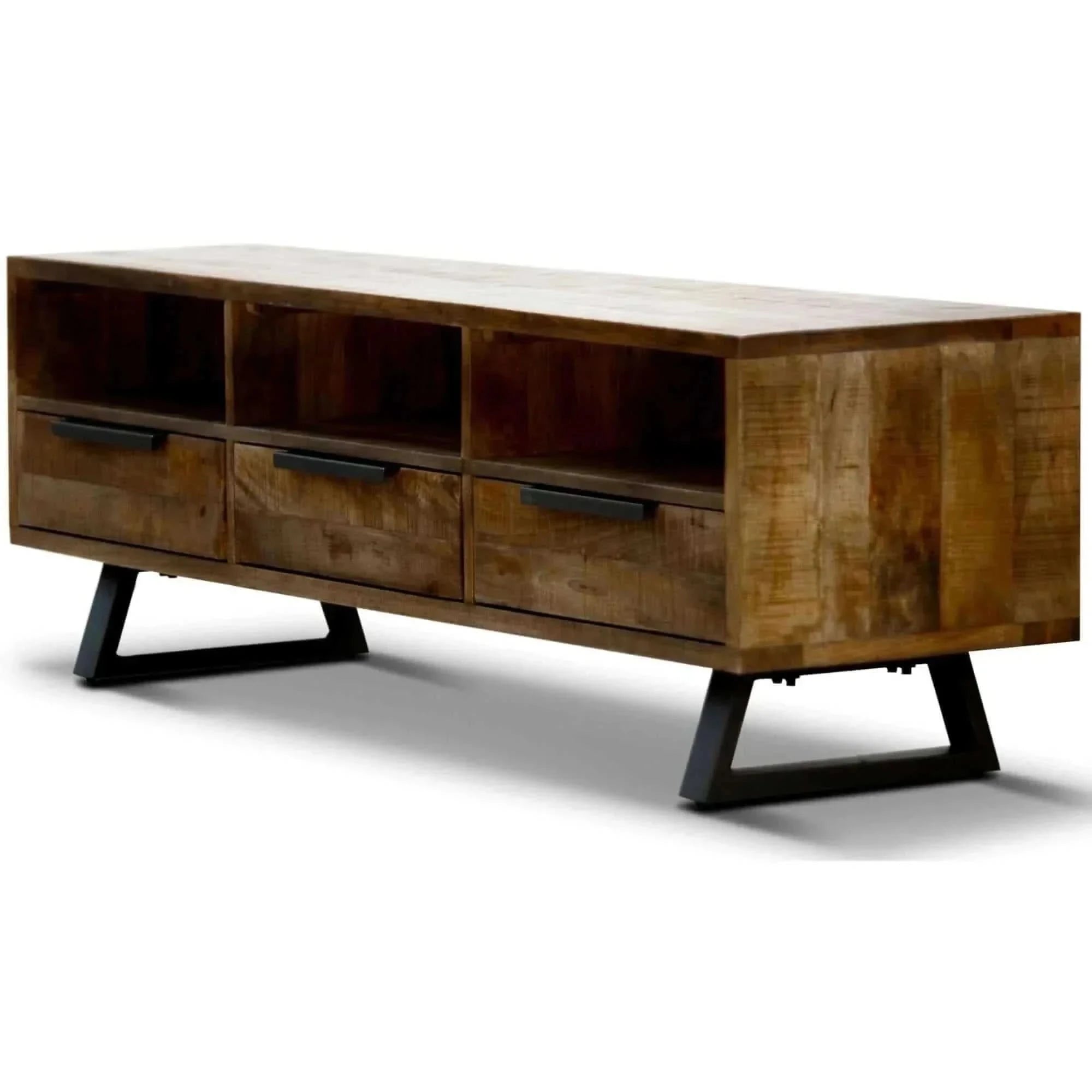 Begonia 3 Drawer Mango Wood Entertainment TV Unit 150cm