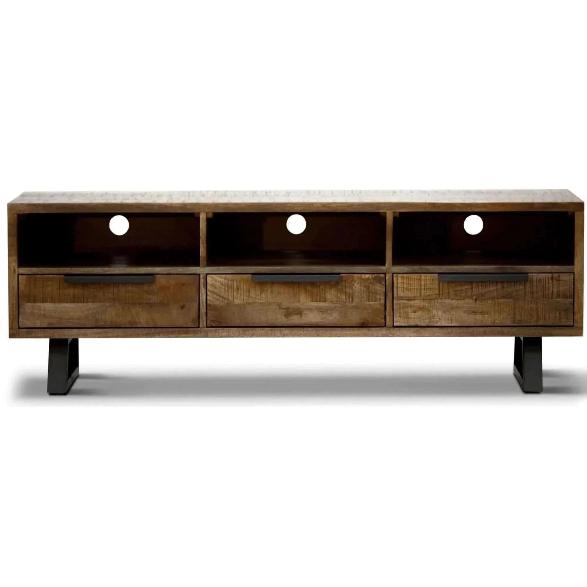 Begonia 3 Drawer Mango Wood Entertainment TV Unit 150cm