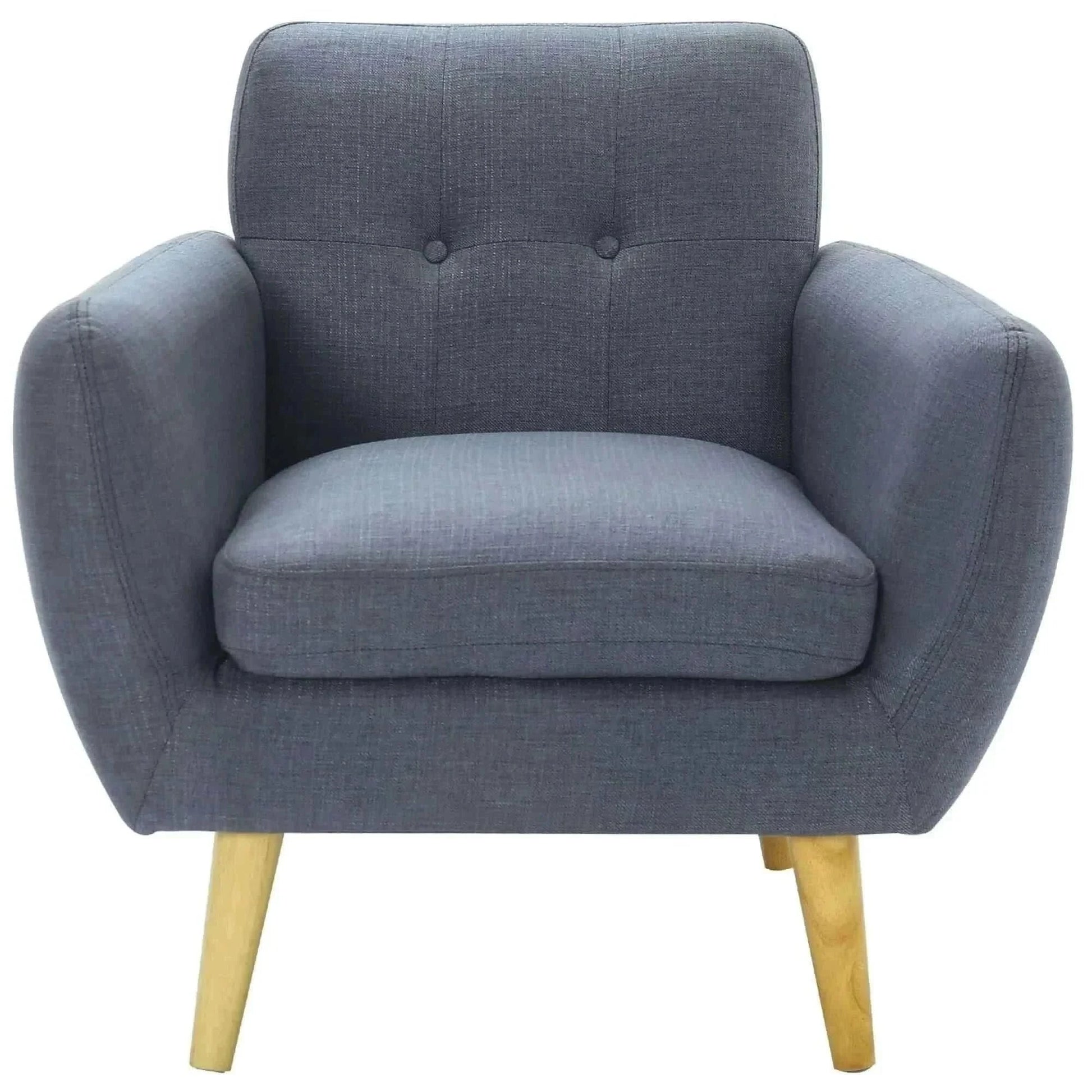 Dane Single Arm Chair Fabric Upholstered Sofa - Dark Grey