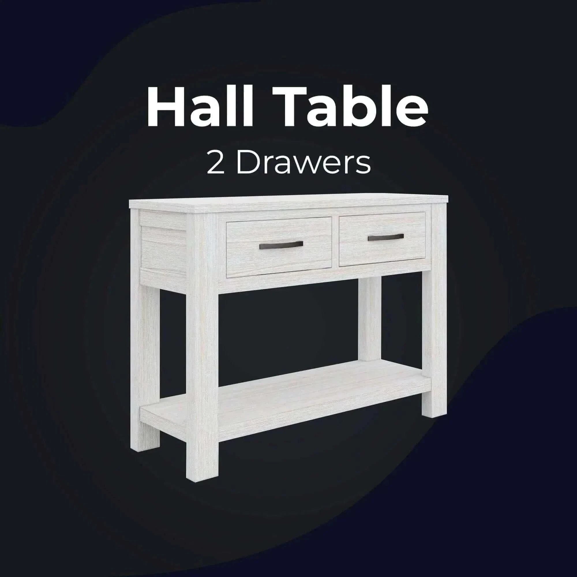 Foxglove 110cm Solid Wood Hallway Entry Table White