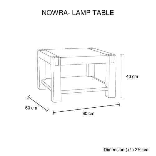 Nowra Solid Wooden Frame Oak Lamp Table