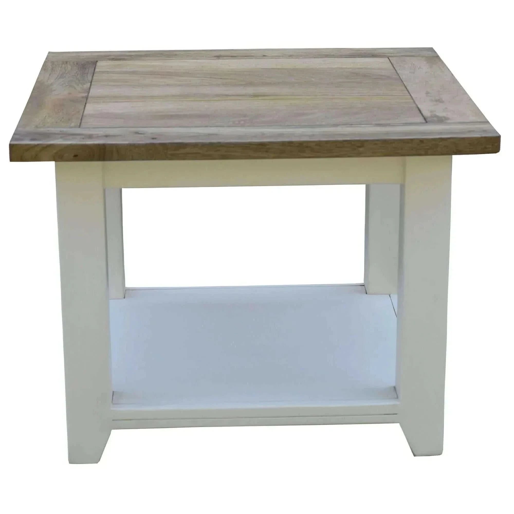 Lavasa Solid Mango Wood Side Table Sofa End Table - 60cm