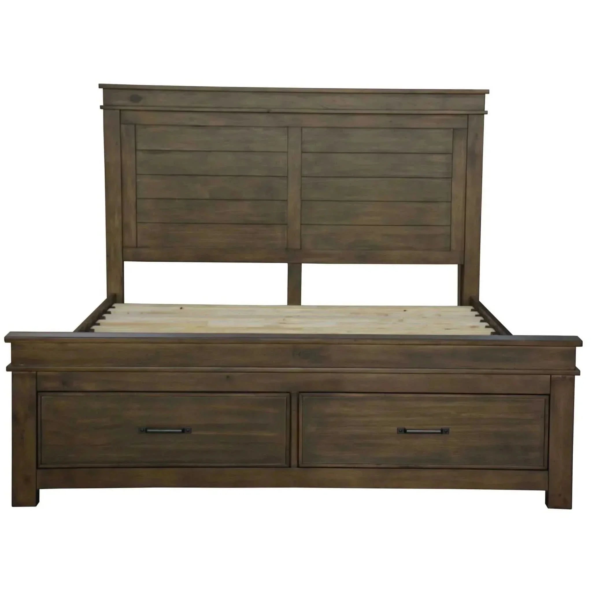 Lily King Size Bed Base - Rustic Grey