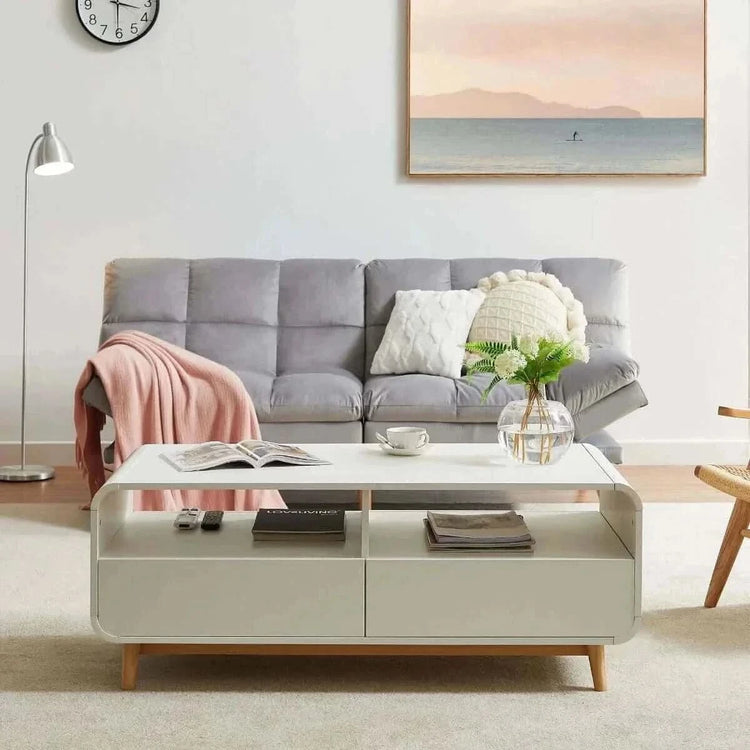 Merlin White Modern Retro Coffee Table