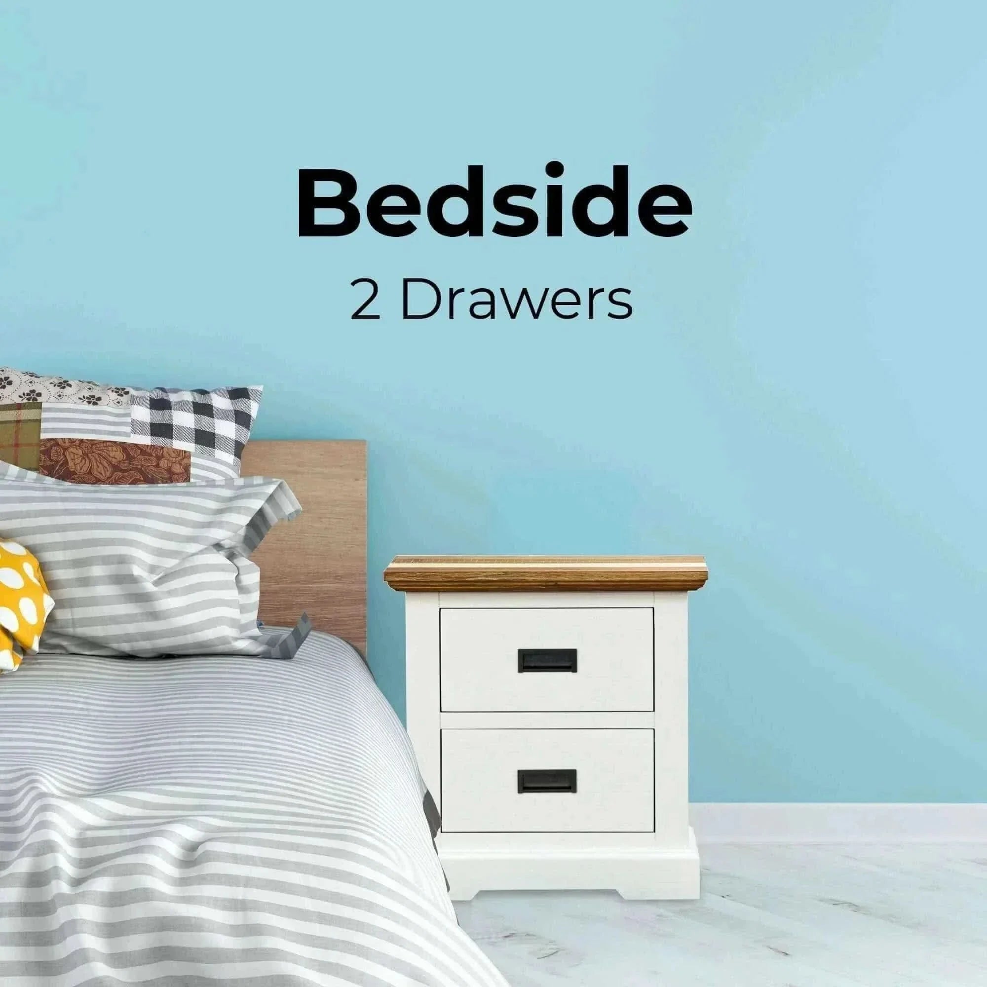 Orville Bedside Tables Storage Cabinet End Table - Multi Colour