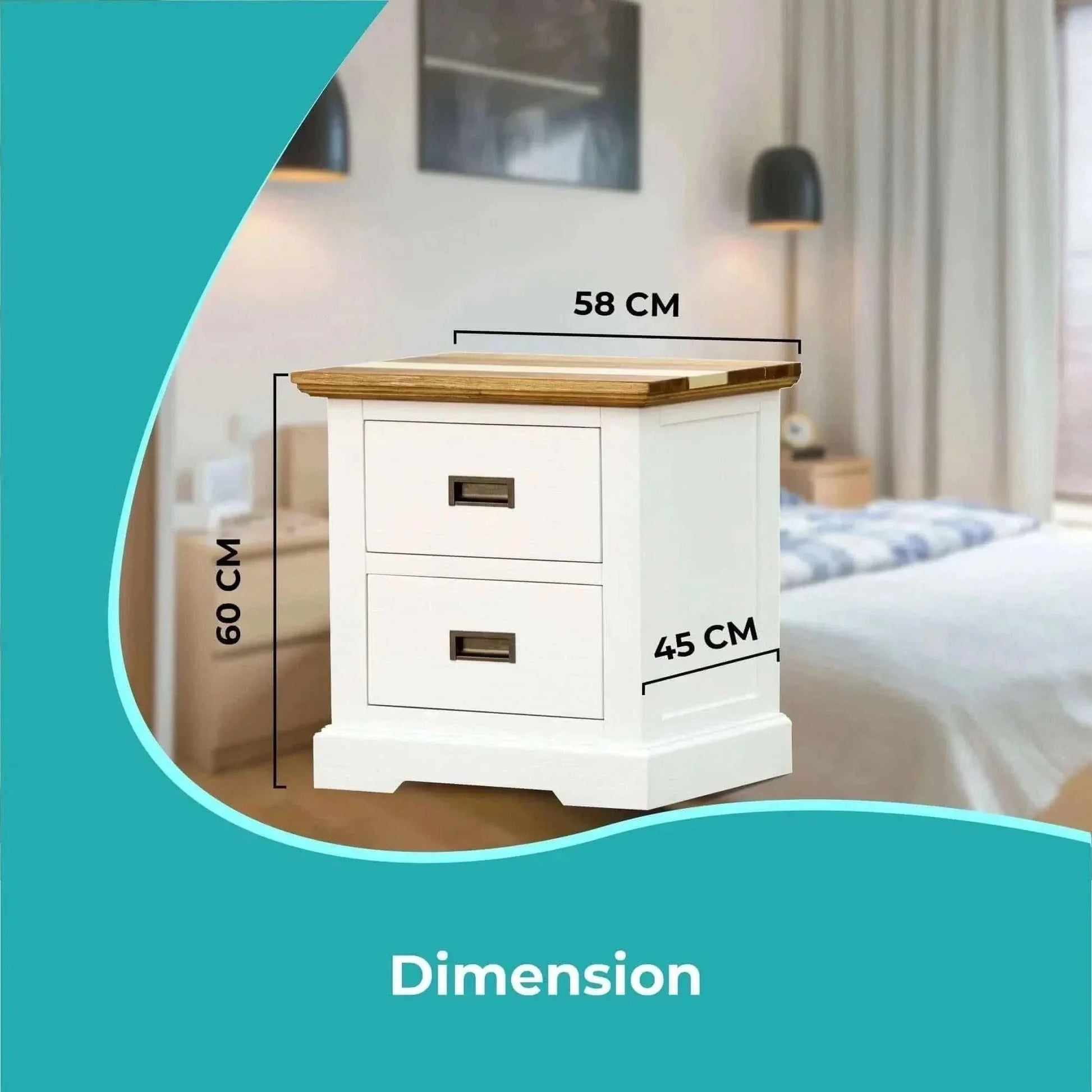 Orville Bedside Tables Storage Cabinet End Table - Multi Colour
