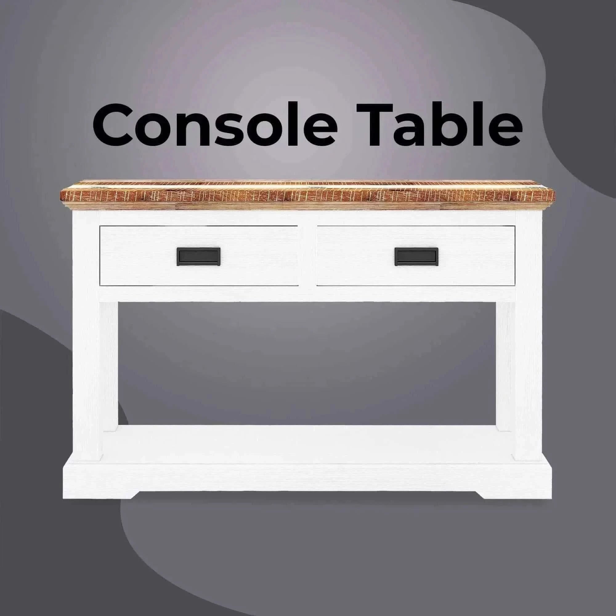 Orville Solid Acacia Wood Timber Console Table 125cm - Multi Color