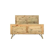 Wooden Bed Frame Queen Size with Medium High Headboard