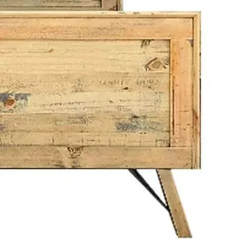 Wooden Bed Frame Queen Size with Medium High Headboard