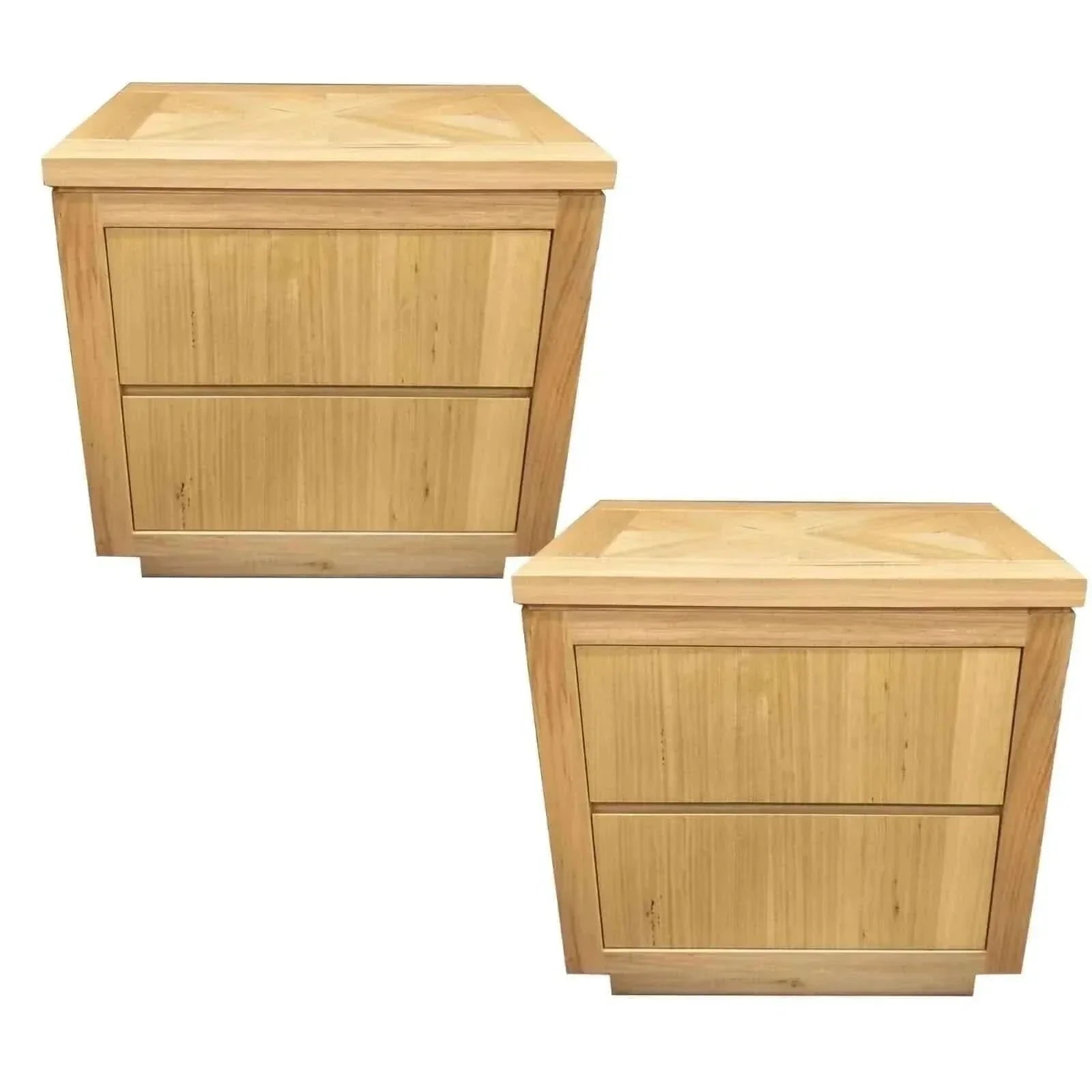 Rosemallow 2pc Bedside 2 Drawers End Table
