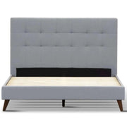 Volga King Single Upholstered Bed Frame - Grey