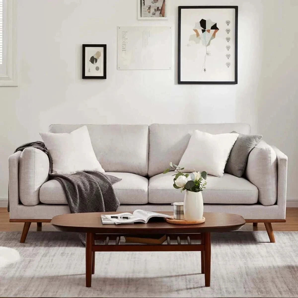 Wesley Grey 3 Seater Sofa