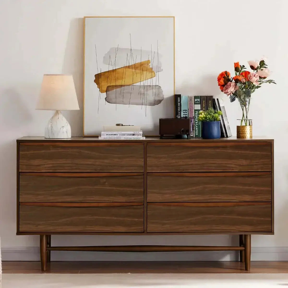 Luxurious Walnut Sideboard – Modern Elegance for Your Home-Upinteriors