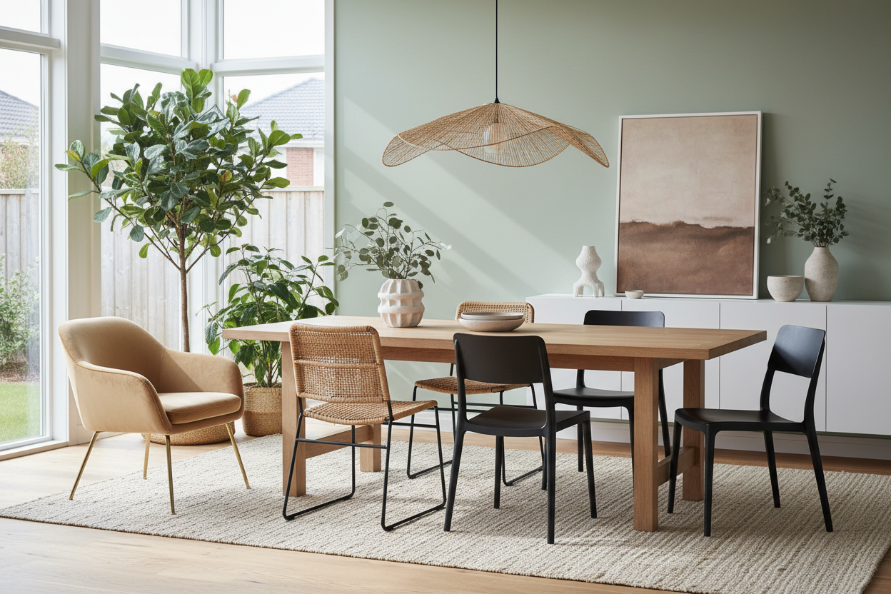 How to Style a Modern Dining Room with Mixed Dining Chairs
