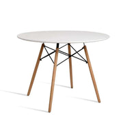 100CM Dining Table Round 4 Seater - White