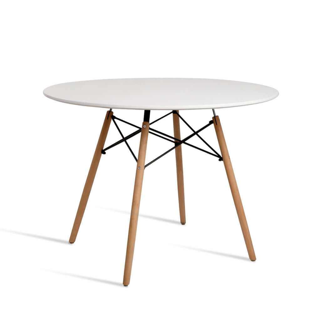 100CM Dining Table Round 4 Seater - White