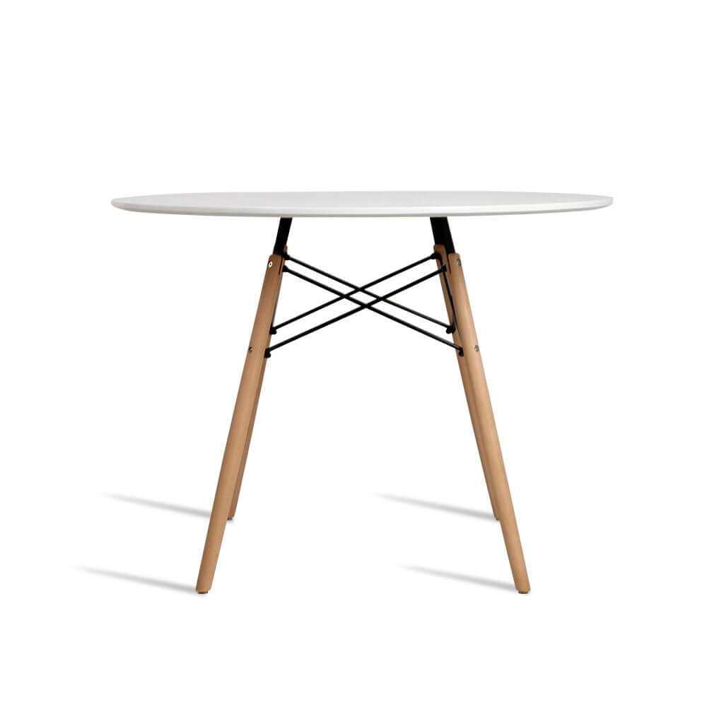 100CM Dining Table Round 4 Seater - White