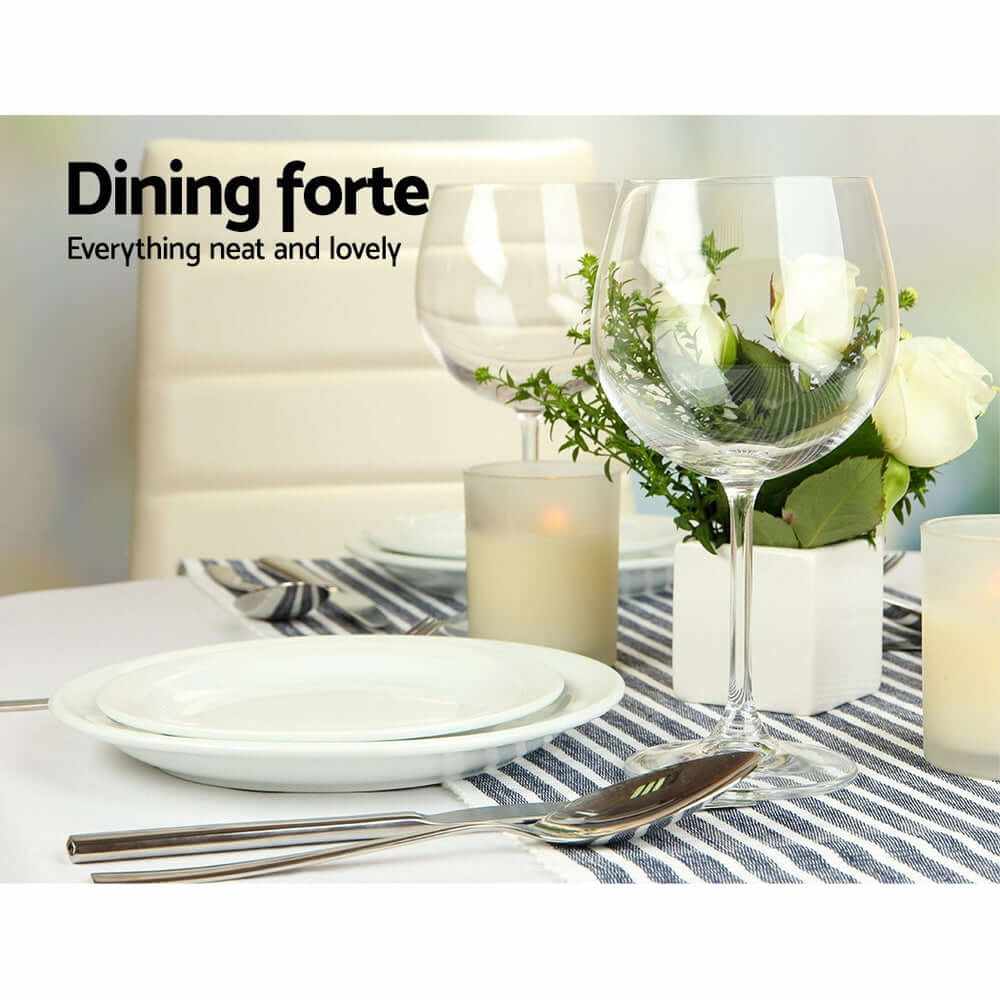 4 Seater 90CM Round Dining Table - White