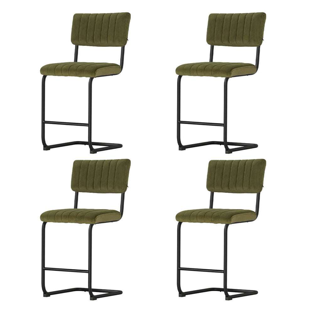 Orman Counter Hright Bar Stools Set of 4 - Green