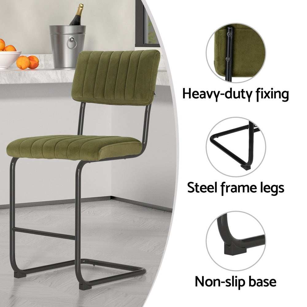 Orman Counter Hright Bar Stools Set of 4 - Green