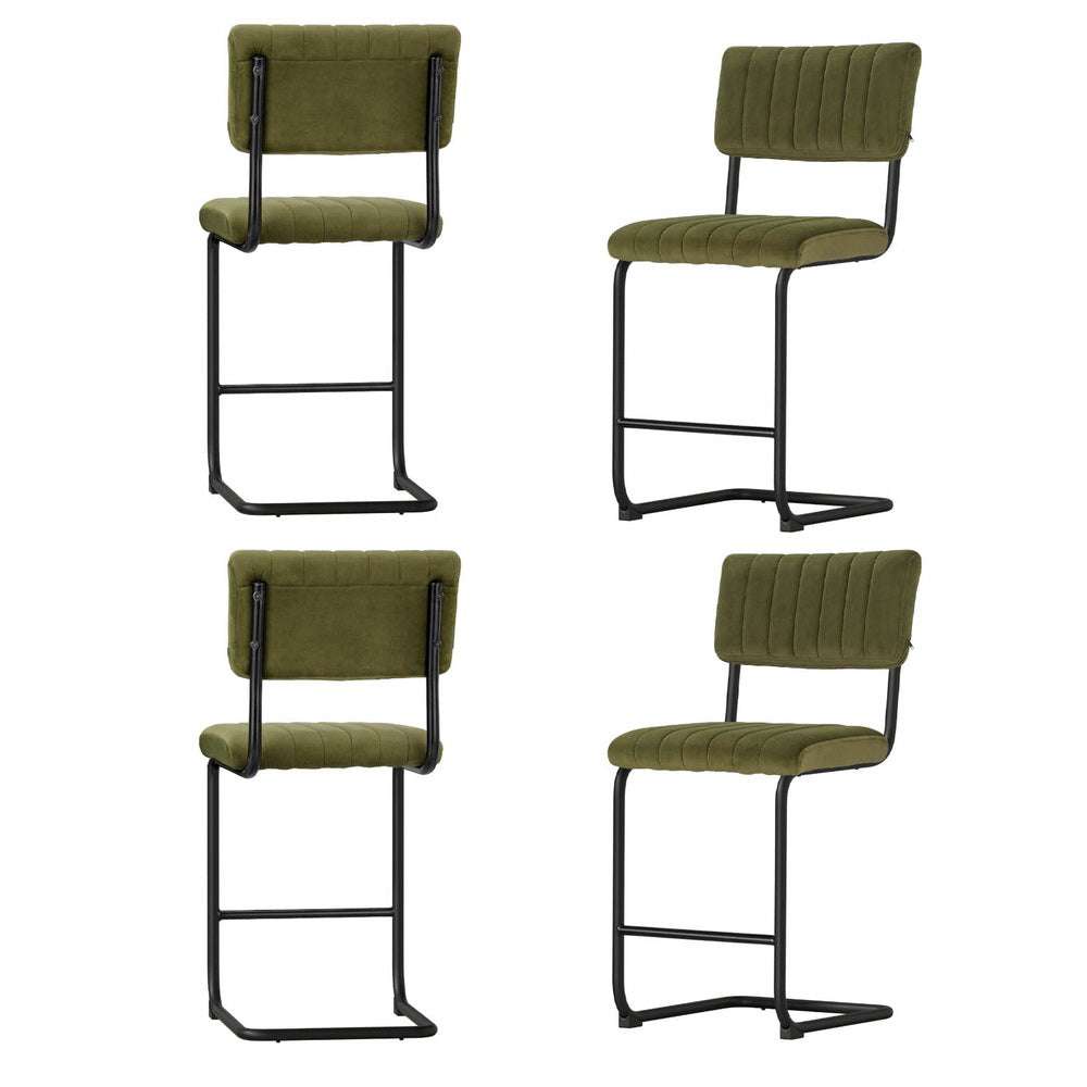 Orman Counter Hright Bar Stools Set of 4 - Green