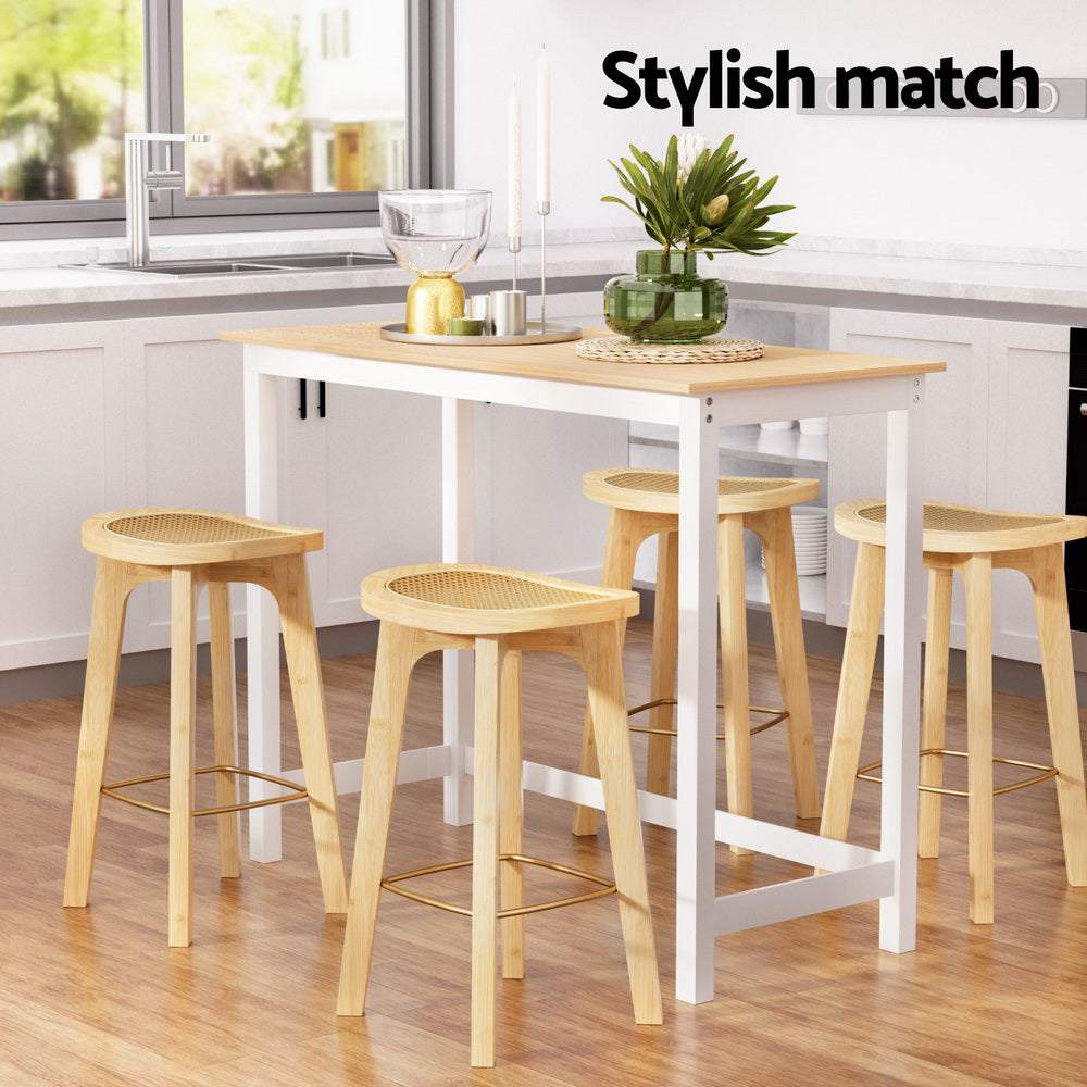 Artiss Bar Table and Stools Set Dining Desk Kitchen Chairs Cafe Pub