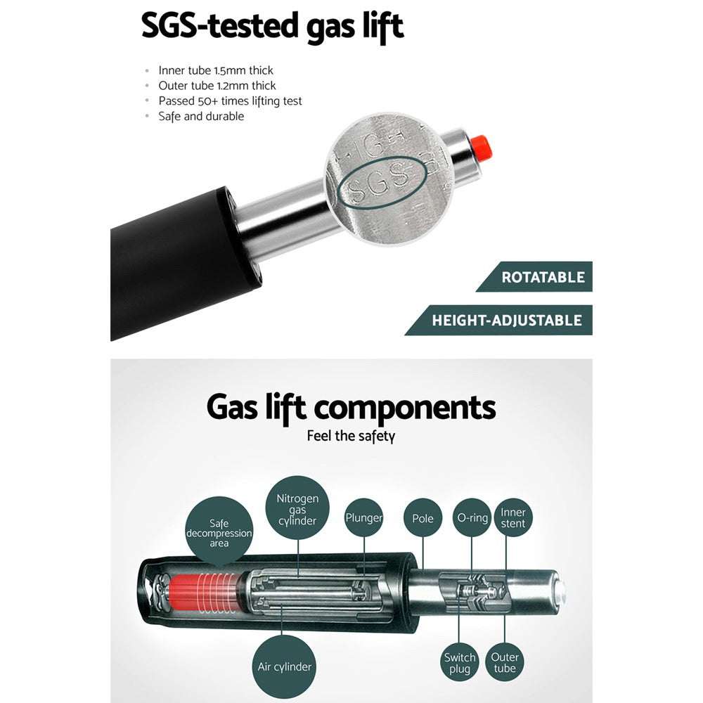 Artiss 4x Bar Stools SGS-tested gas lift components, rotatable, height-adjustable features.