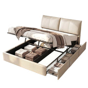 Artiss Queen Bed Frame Gas Lift Storage 3 Drawers Adjustable Headboard Platform Base