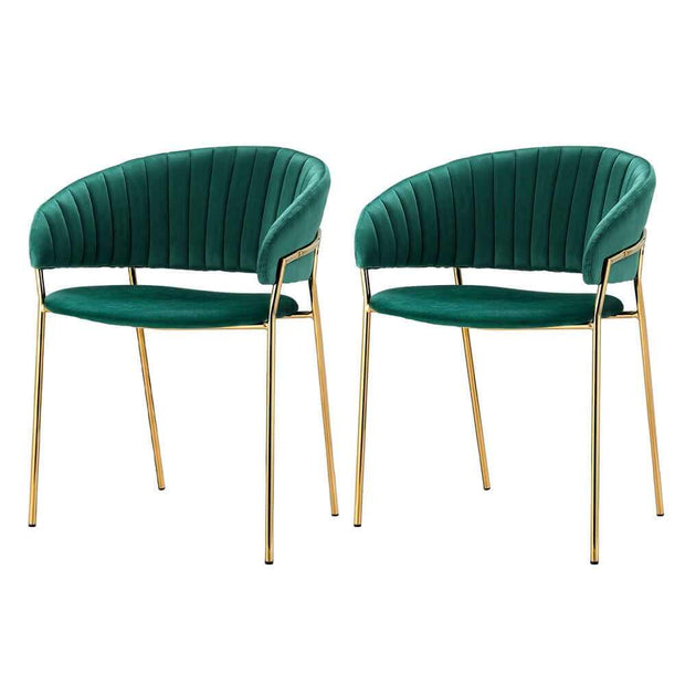 green velvet armchair