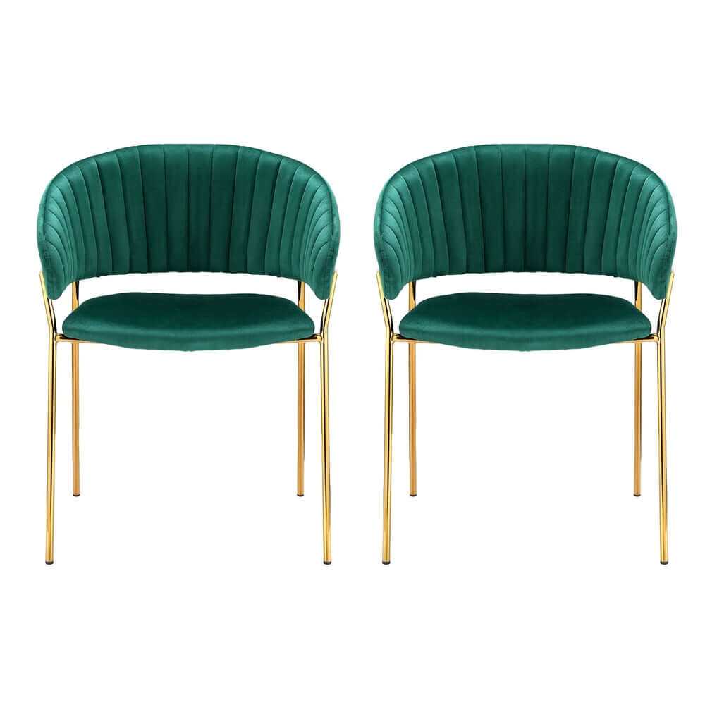 green velvet armchair